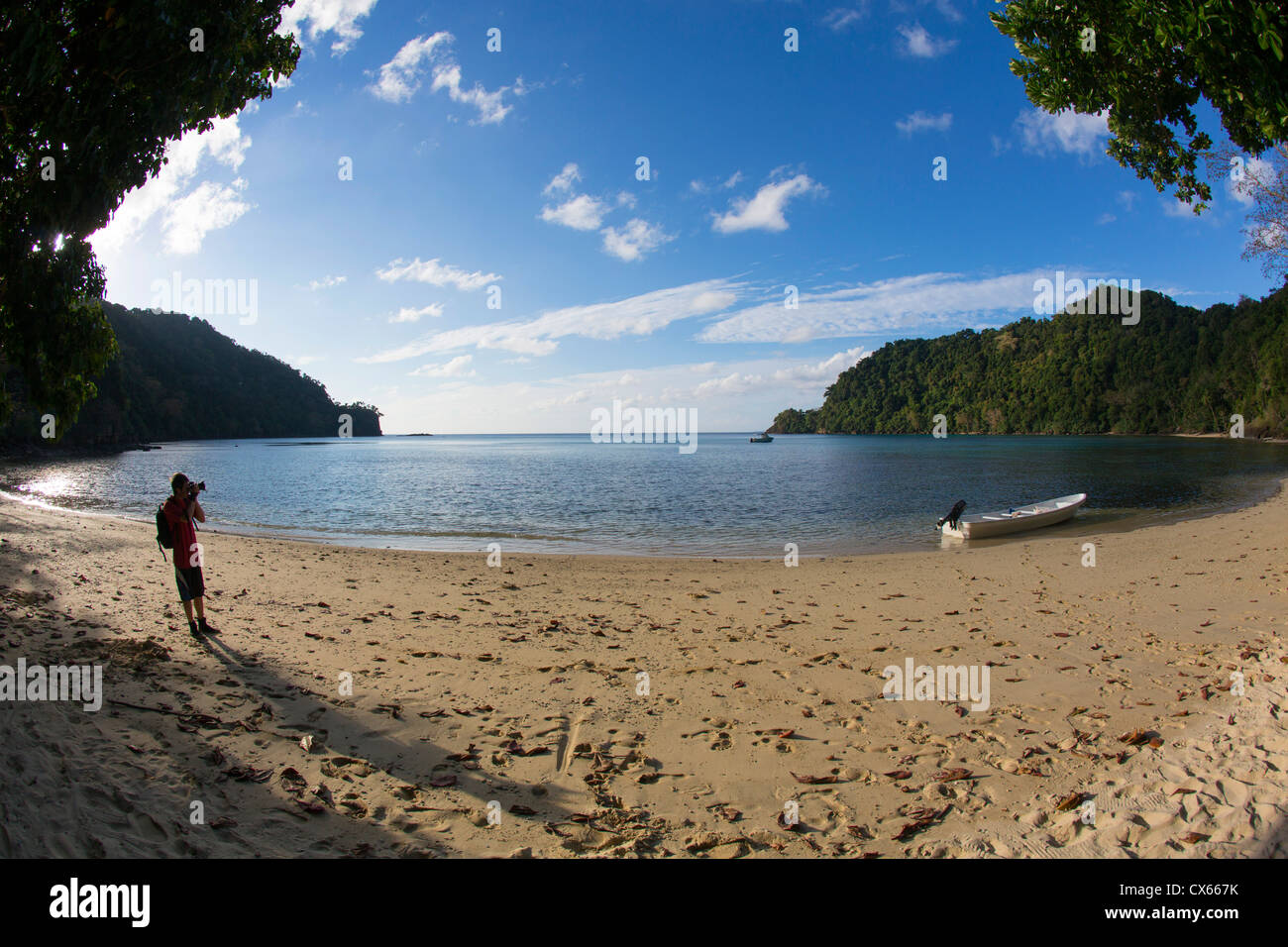 Horseshoe Bay, Matangi Private Island Resort, Fidschi Stockfoto