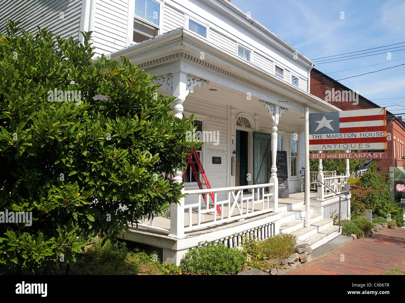 Marston Haus Antiquitäten und & Pensionen, Wiscasset, Maine Stockfoto