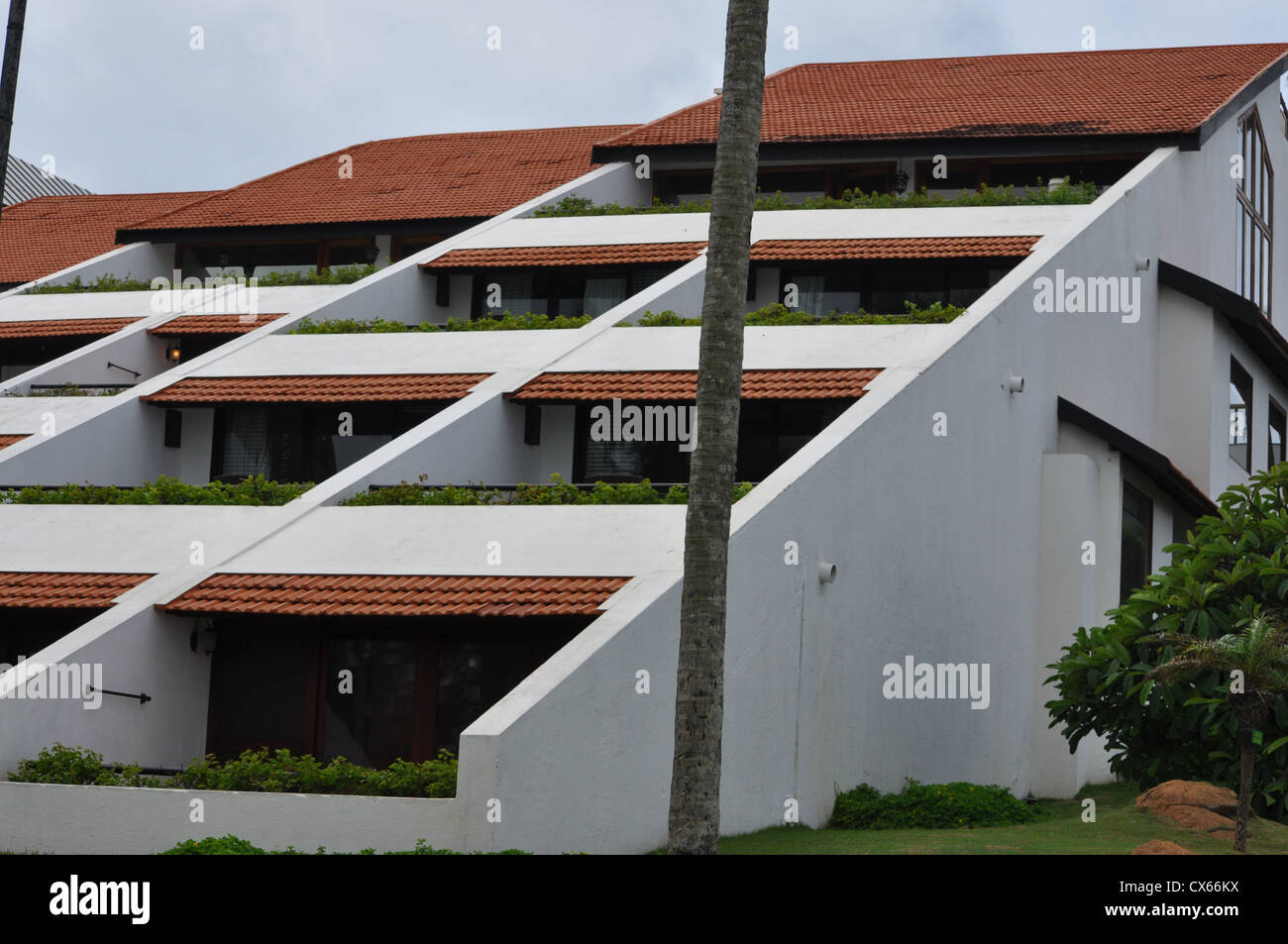 Ein Hotel in Kovalam Stockfoto