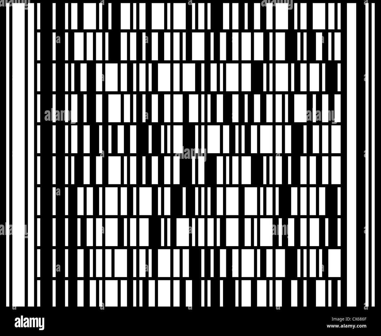 Codablock F-Bar-Code. Stockfoto