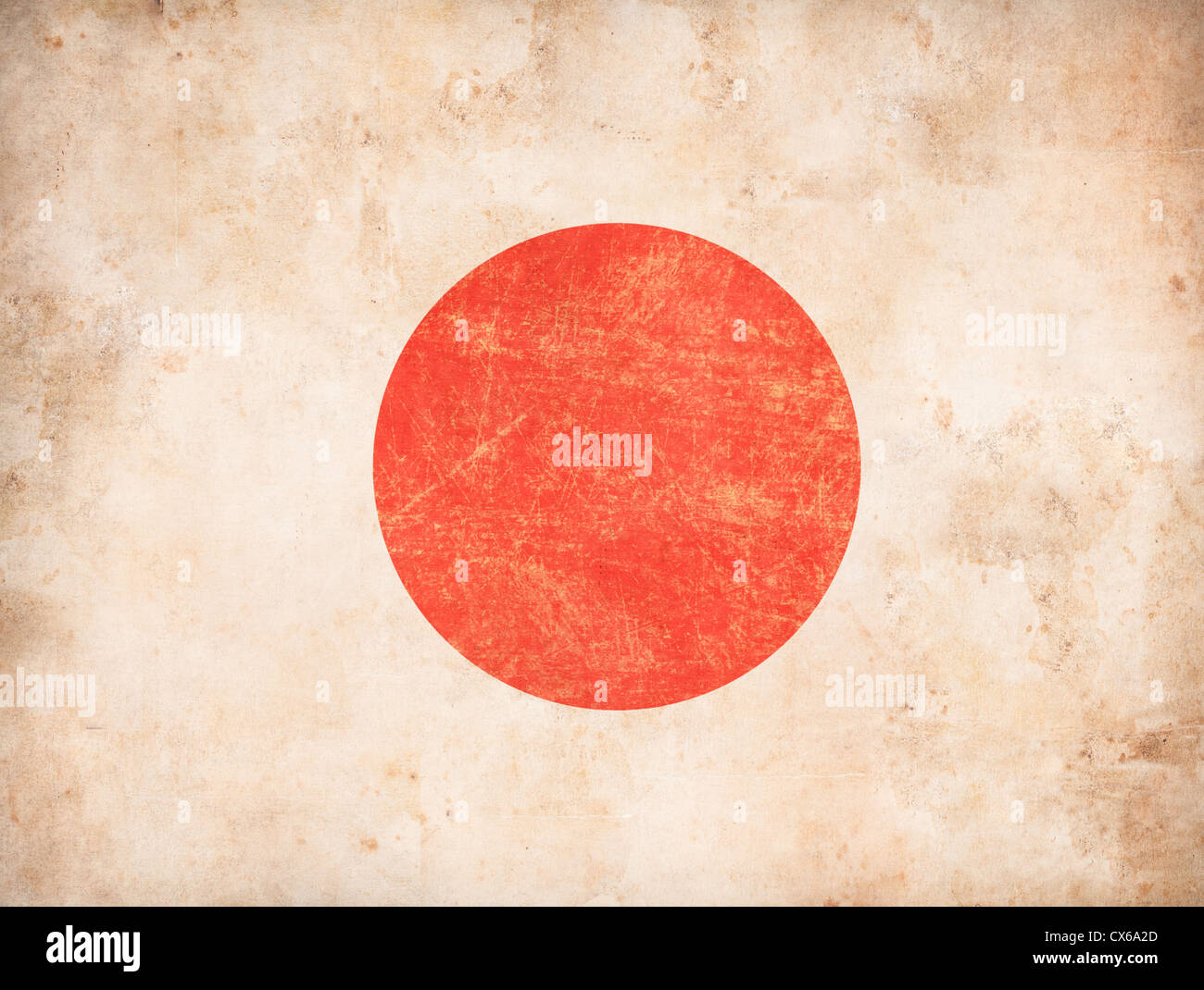 Grunge Japan Flagge Stockfoto