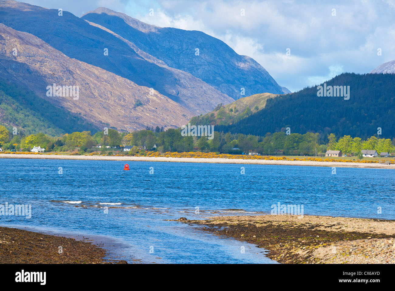 Loch Linnhe bei überführt, auf der Suche nach Ardgour, Highland Region, Schottland, Großbritannien Stockfoto