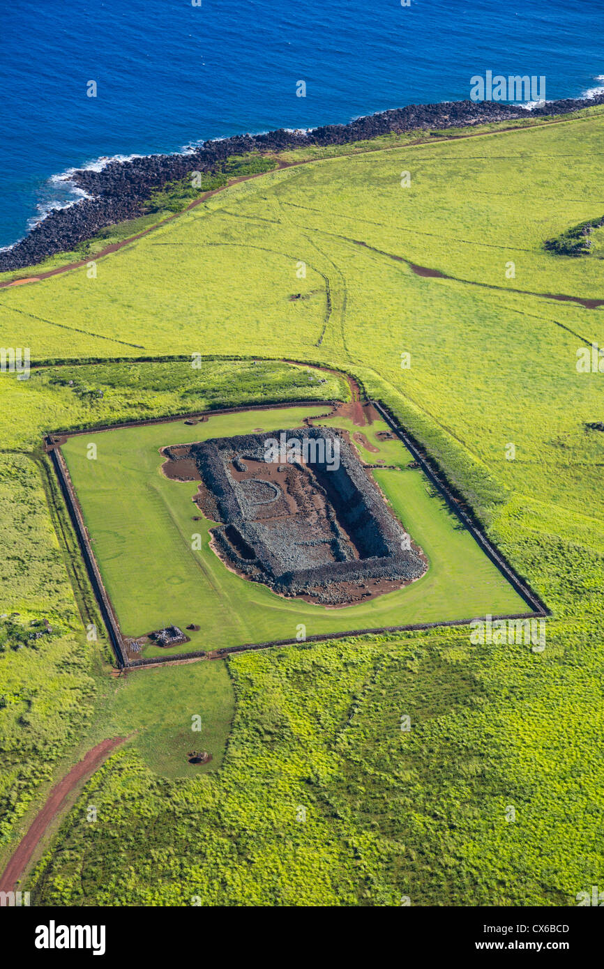 Mookini Heiau, North Kohala, Big Island von Hawaii Stockfoto