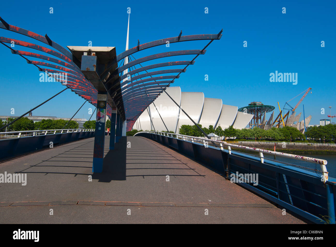 River Clyde, Glocken Brücke, Gürteltier, Glasgow, Strathclyde Region; Schottland Stockfoto