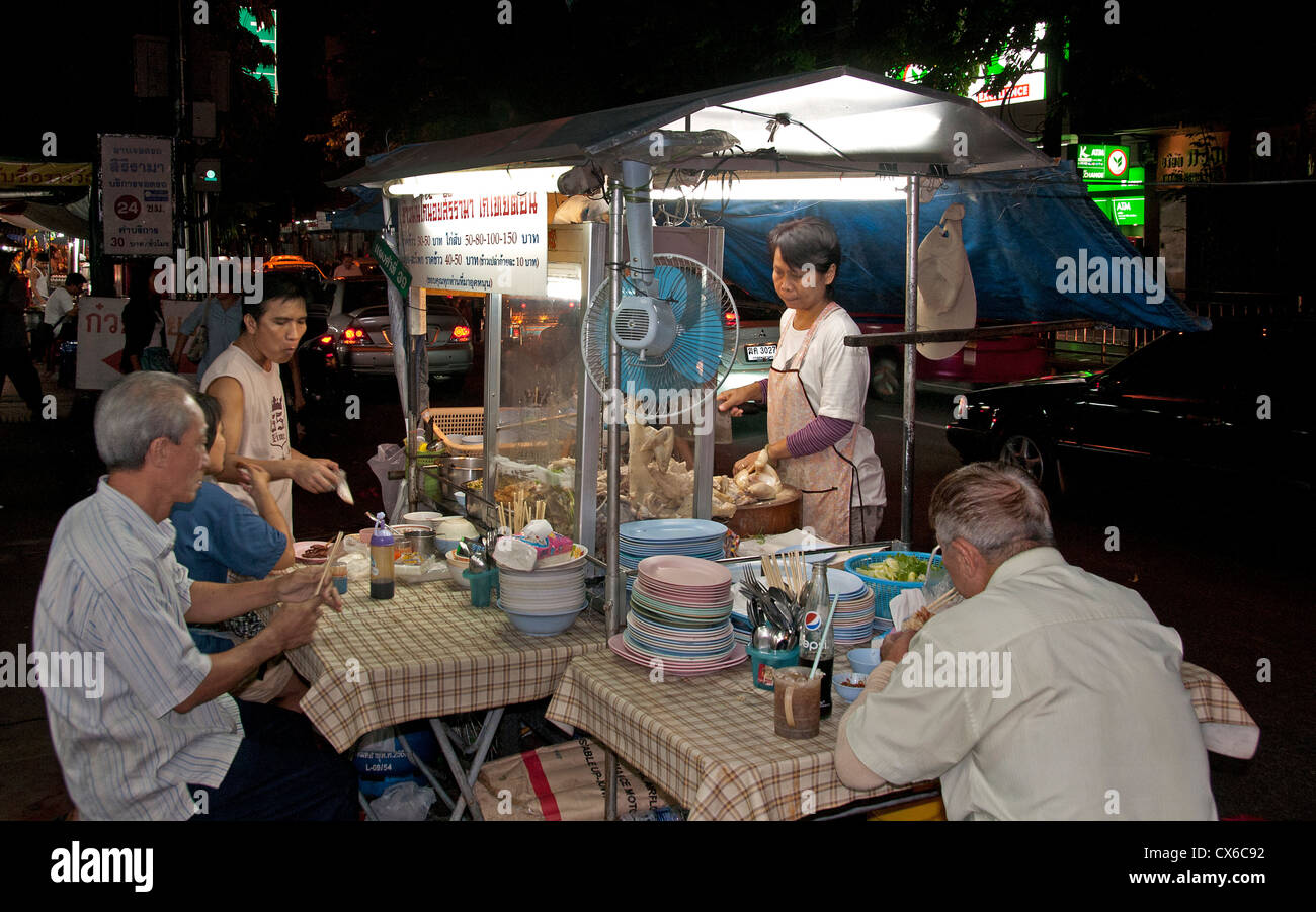 Khao San Road Bangkok Thailand Thai Nachtmarkt Stockfoto