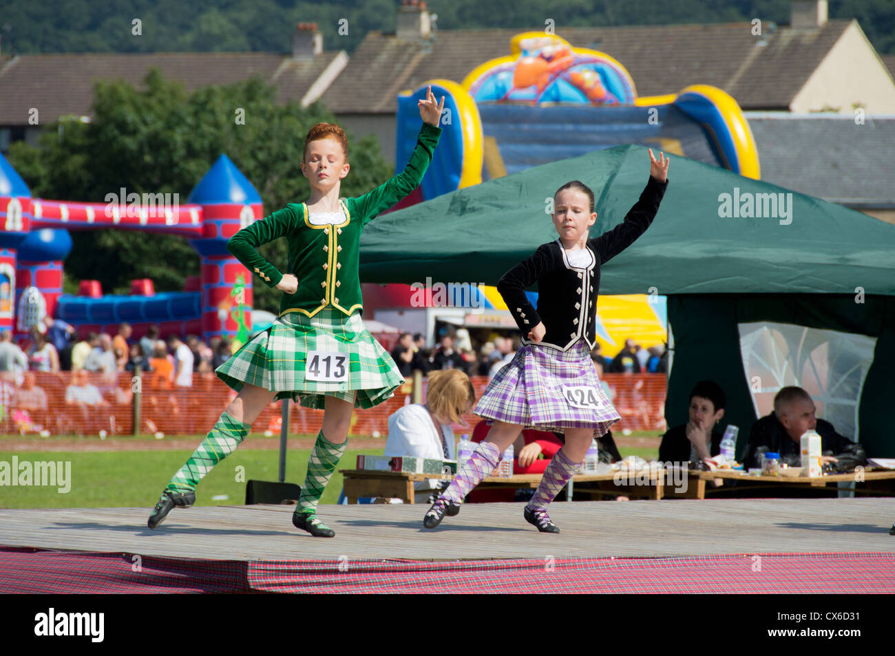 Highland Games Inverkeithing, Fife, Schottland, Großbritannien Stockfoto