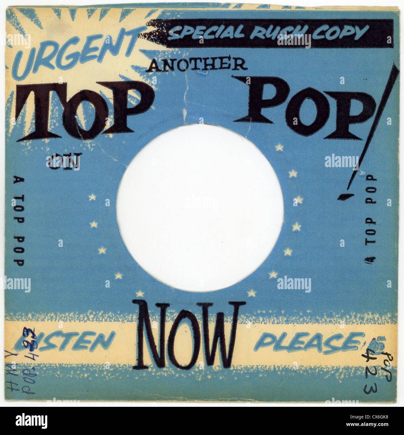 000487 - top Pop 1962 Plattencover Stockfoto
