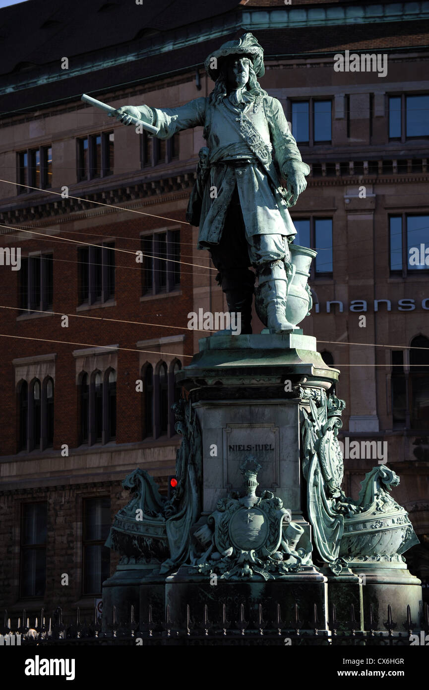 Niels Juel (1629-1697). Dänisch-norwegischen Admiral. Das Denkmal. Kopenhagen. Dänemark. Stockfoto