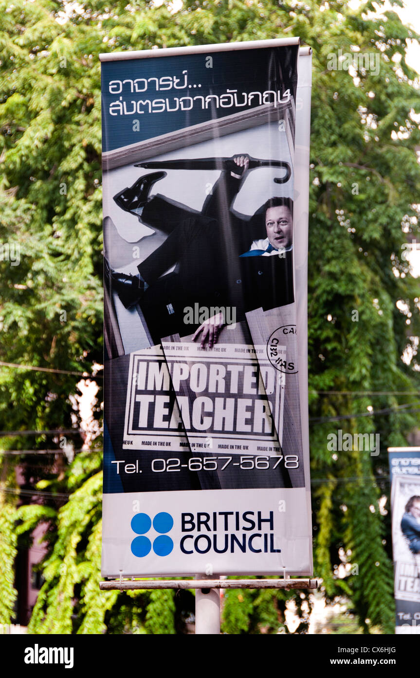 British Council importiert Englischlehrer Sprache Schule Universität Bangkok Thailand Thai Stockfoto