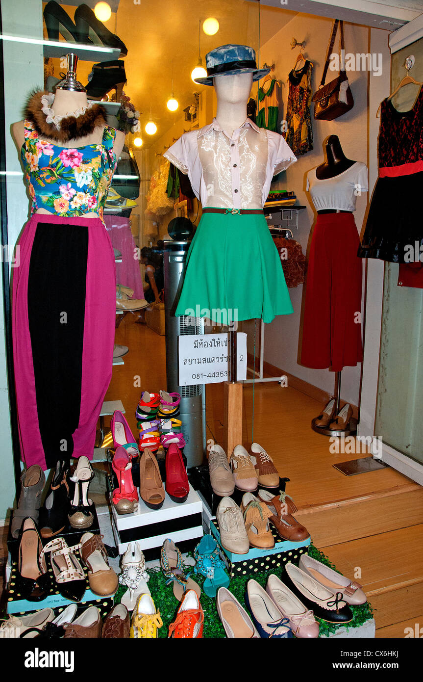 Boutique-Bangkok Thailand Thai Mode shopping Viertel Mall Pathumwan Siam Square District Center Stockfoto
