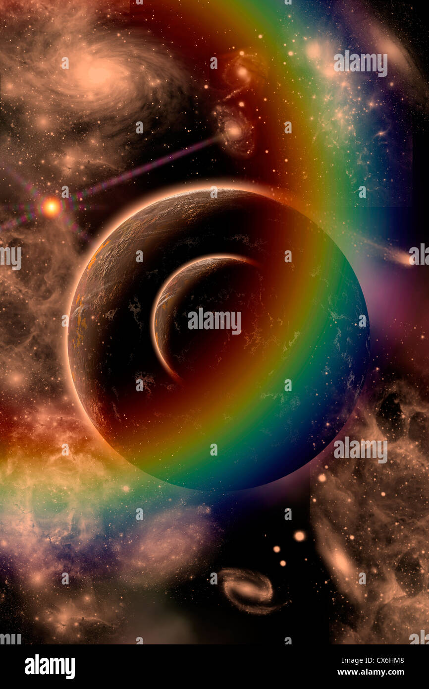 Kosmischen Regenbogen Stockfoto
