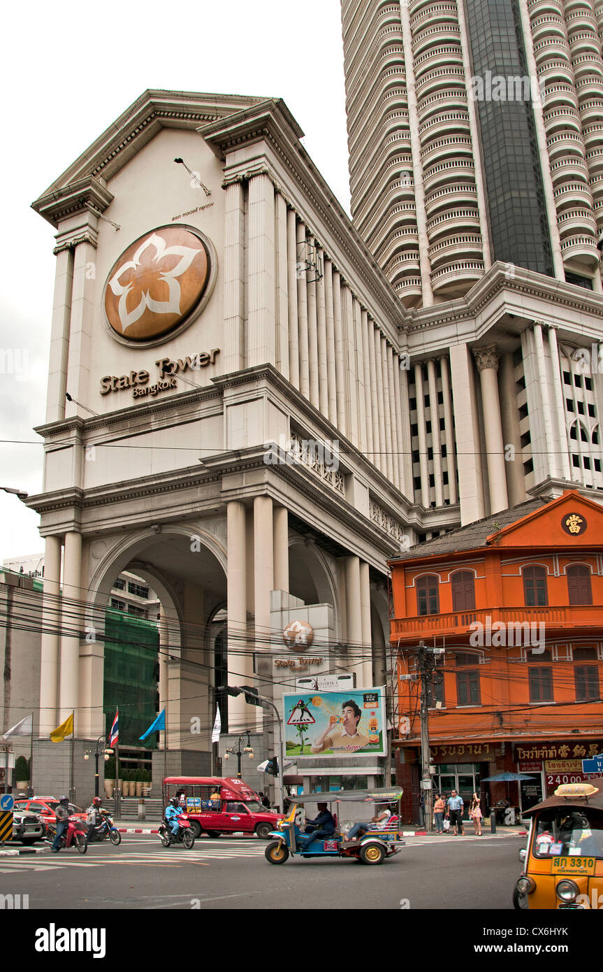 State Tower Bang Rak-Bezirk Bangkok Thailand Thai Stockfoto