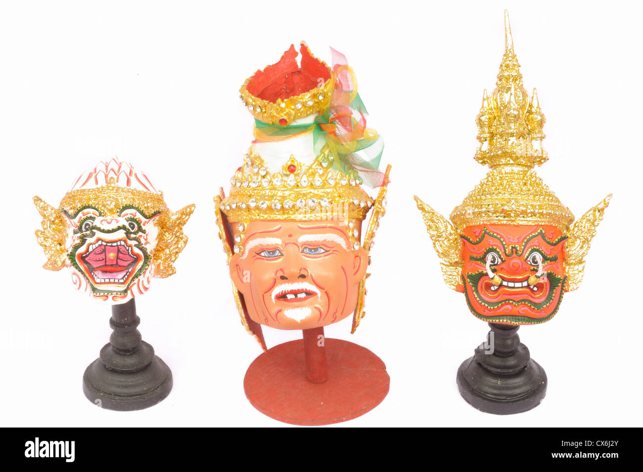 Thailändische Schauspieler Maske Ramayana Leitung isolierten auf