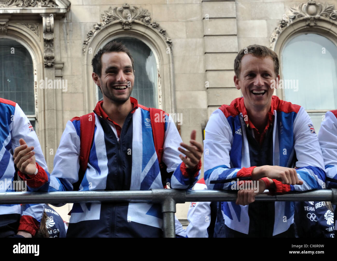 Nick Catlin, Daniel Fox. Eishockey.  Die London 2012 Medal Gewinner Parade. Stockfoto