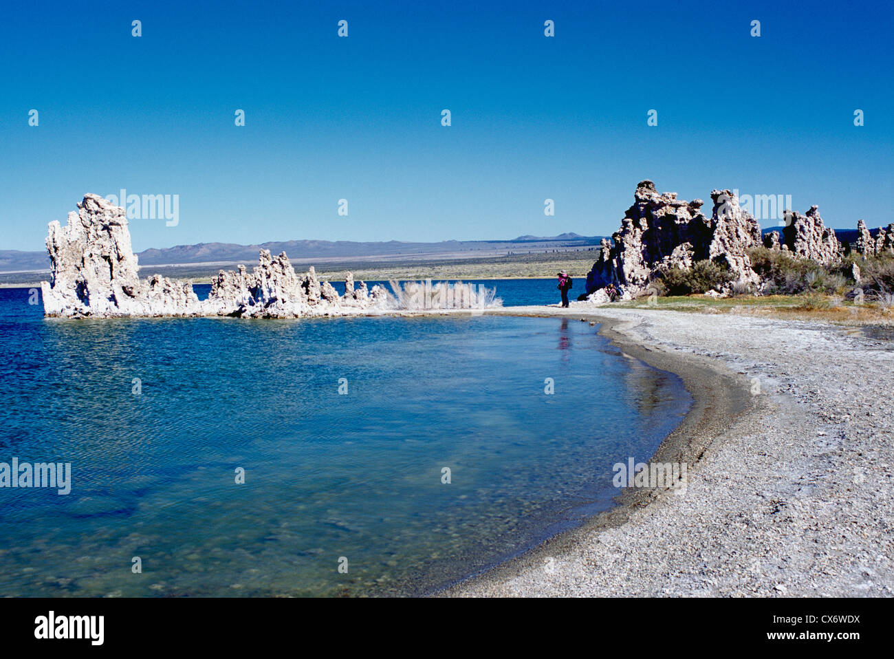 Mono Lake, Kalifornien, USA - Tuffstein Türme und Felsformationen in der Nähe von Lee Vining Stockfoto