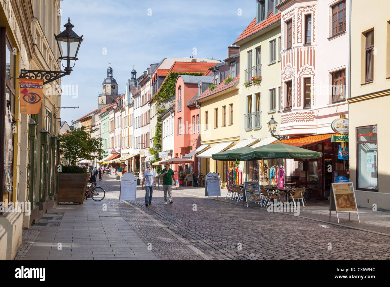 Collegienstrasse, Lutherstadt Wittenberg, Sachsen Anhalt, Deutschland Stockfoto