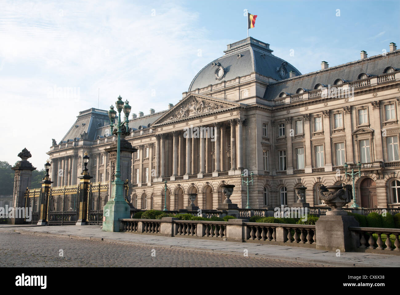 Brüssel - der königliche Palast im Morgenlicht Stockfoto