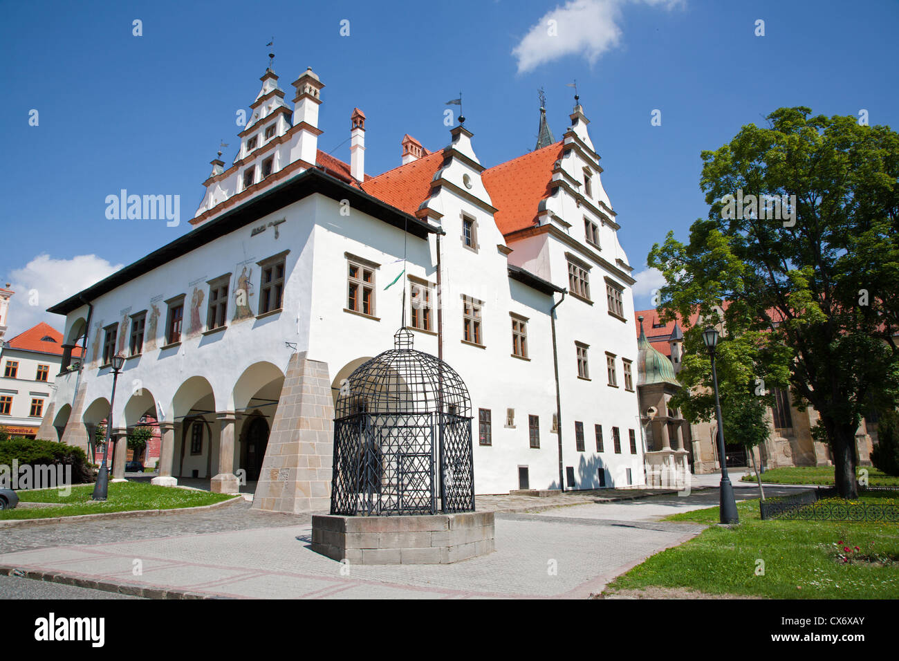 Levoca - Renaissance-Rathaus - Slowakei Stockfoto