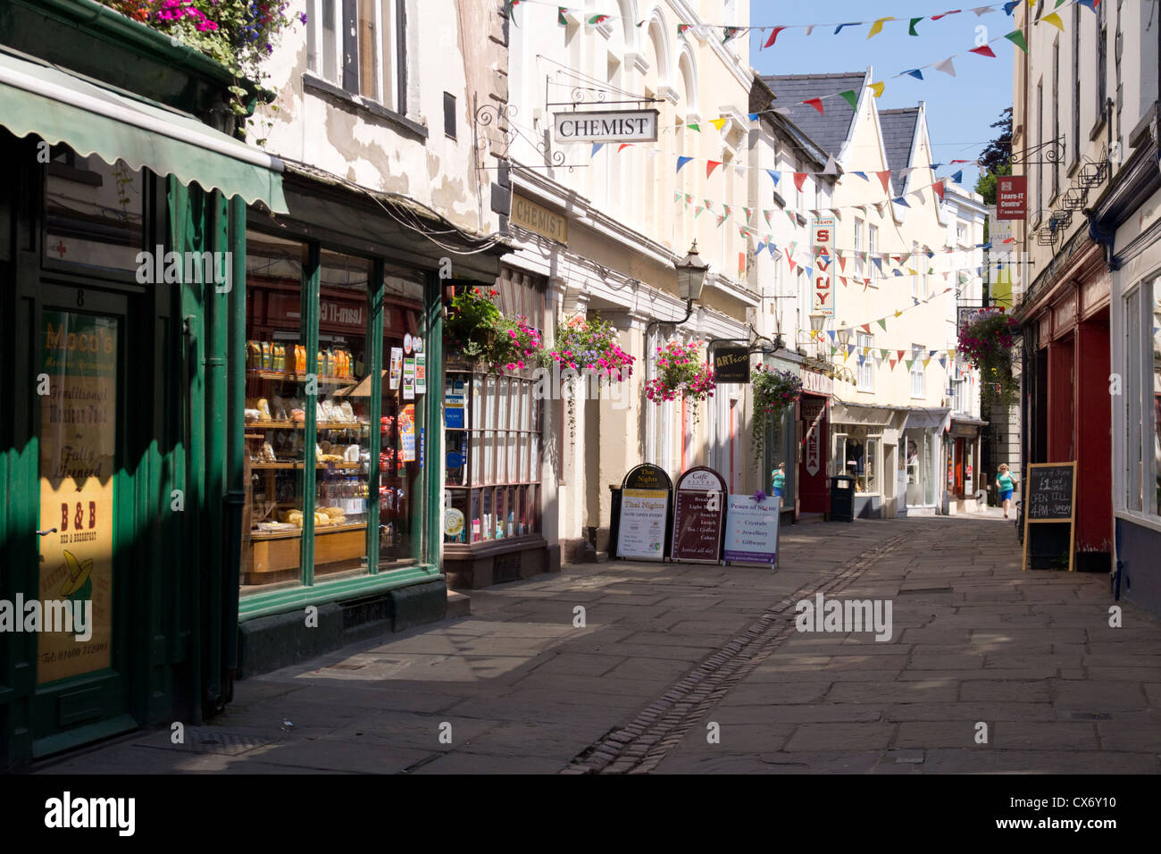 Blick auf die Altstadt Monmouth Stockfoto