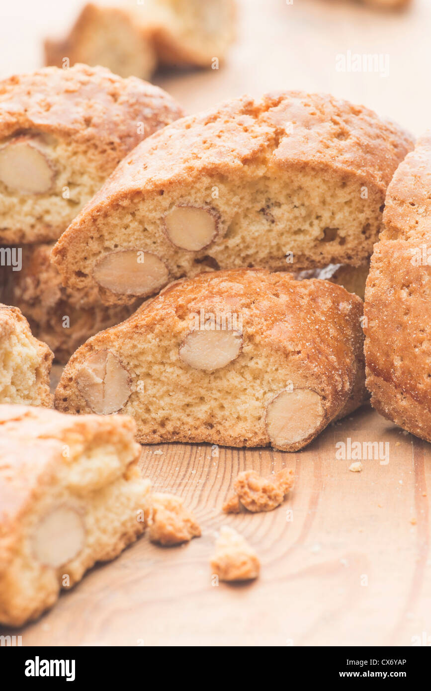 Nahaufnahme eines italienischen cantuccini Stockfoto