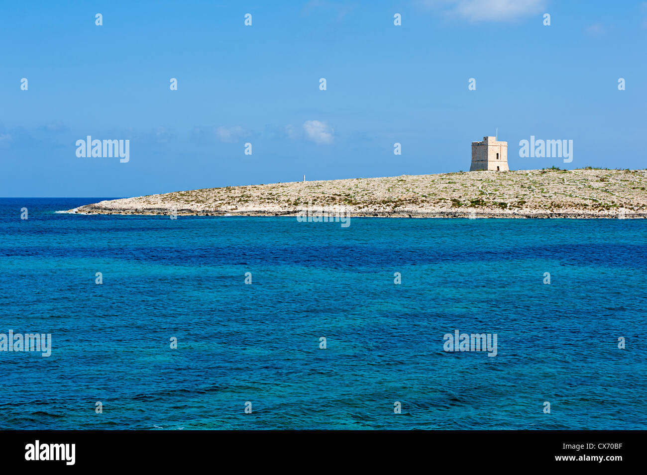 Wachturm auf Malta Stockfoto