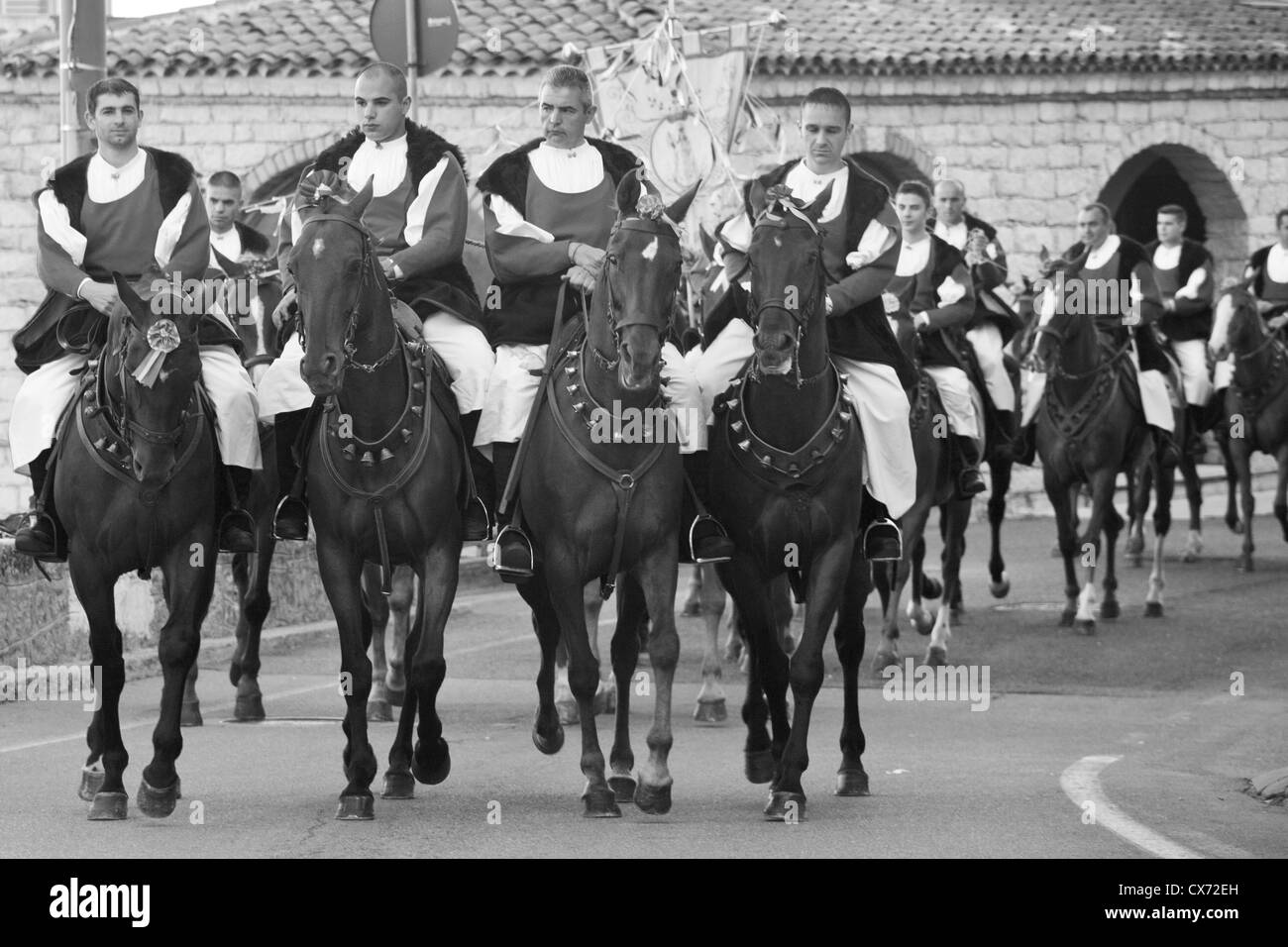 Fonni Festival Reiten Pferd Tradition Sardinien Italien Stockfoto