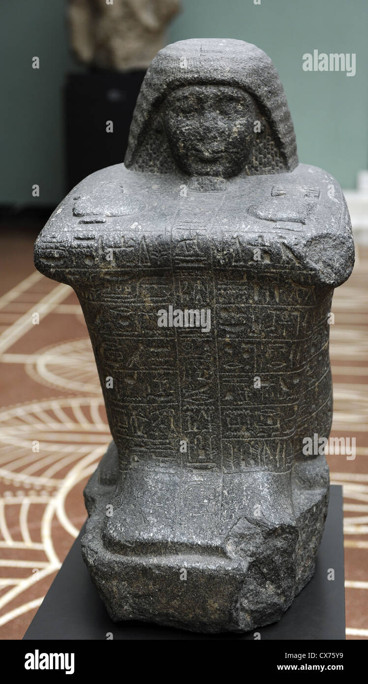 Schatzkammer des Pharao Sethi I. Diorit. Regierungszeit von Ramses II., 1290-1224 v. Chr.. 19. Dynastie. Neuen Reiches. Ny Carlsberg Glyptotek. Stockfoto