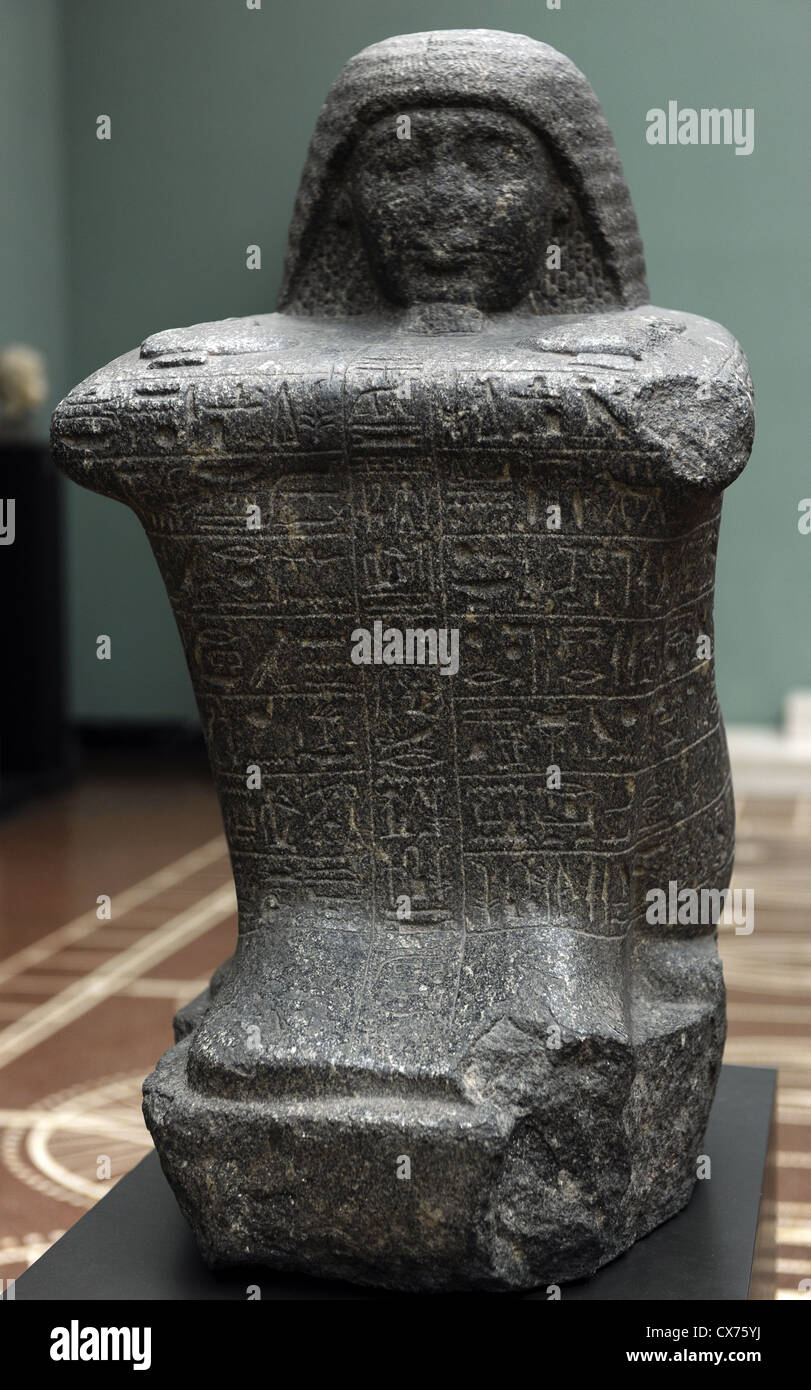Schatzkammer des Pharao Sethi I. Diorit. Regierungszeit von Ramses II., 1290-1224 v. Chr.. 19. Dynastie. Neuen Reiches. Ny Carlsberg Glyptotek. Stockfoto