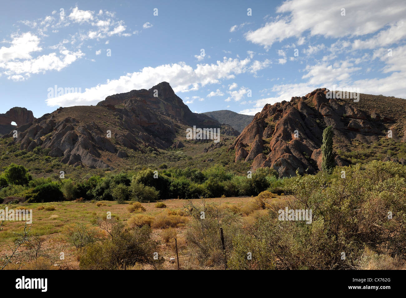 Landschaft der roten Berge Stockfoto