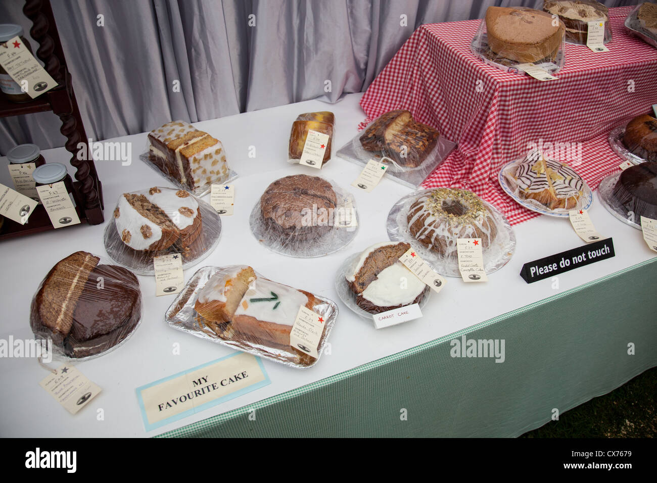 Mein Lieblingskuchen-Kategorie in der Frauen Institut Festzelt an der 2012 Westmorland County Show, in der Nähe von Kendal, Cumbria Stockfoto