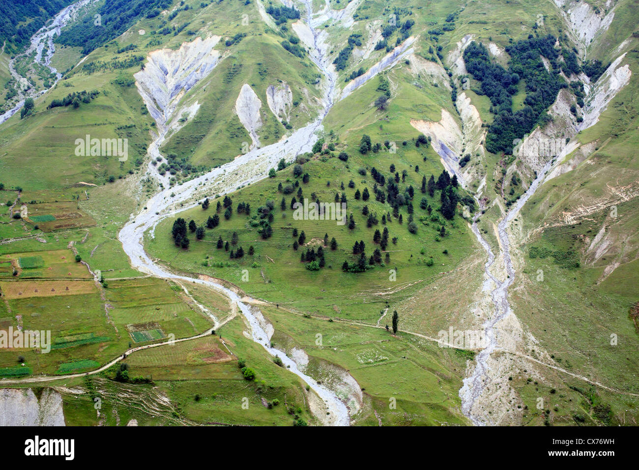Berglandschaft, Mtiuleti, Georgia Stockfoto
