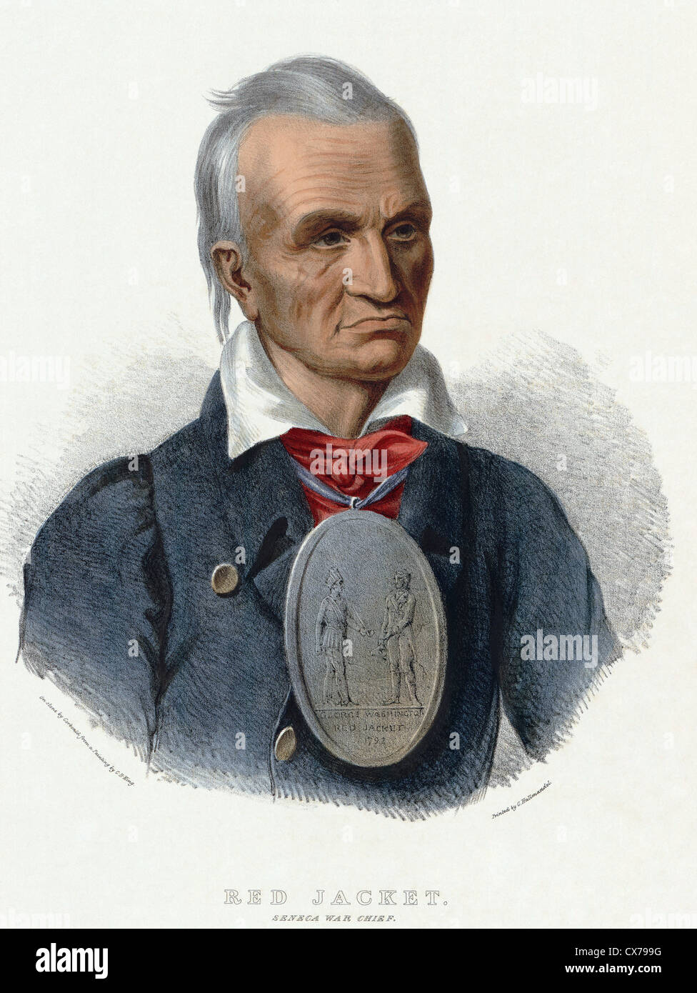 ROTE Jacke (c 1750-1830) Native American Seneca und Chef des Wolf-Klans, die die Briten im amerikanischen Unabhängigkeitskrieg unterstützt Stockfoto