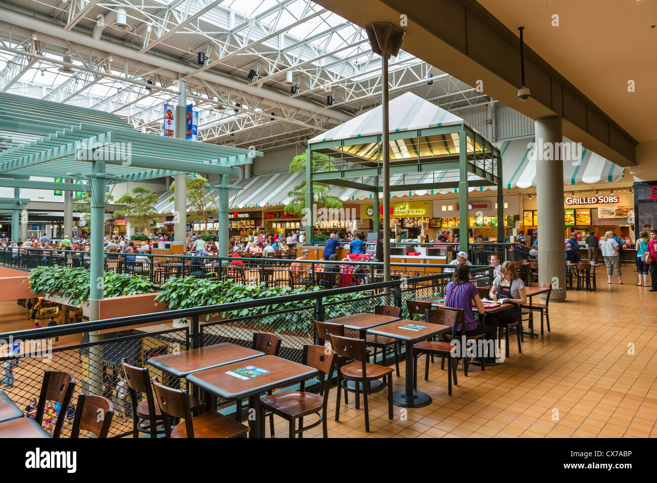Food-Court in der Mall of America in Bloomington, Minneapolis, Minnesota, USA Stockfoto
