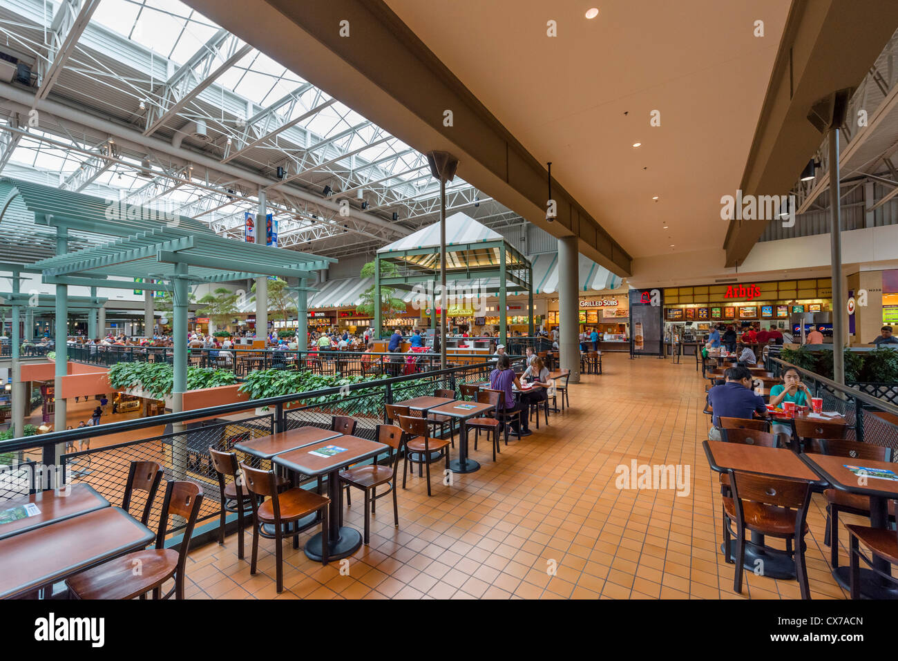 Food-Court in der Mall of America in Bloomington, Minneapolis, Minnesota, USA Stockfoto
