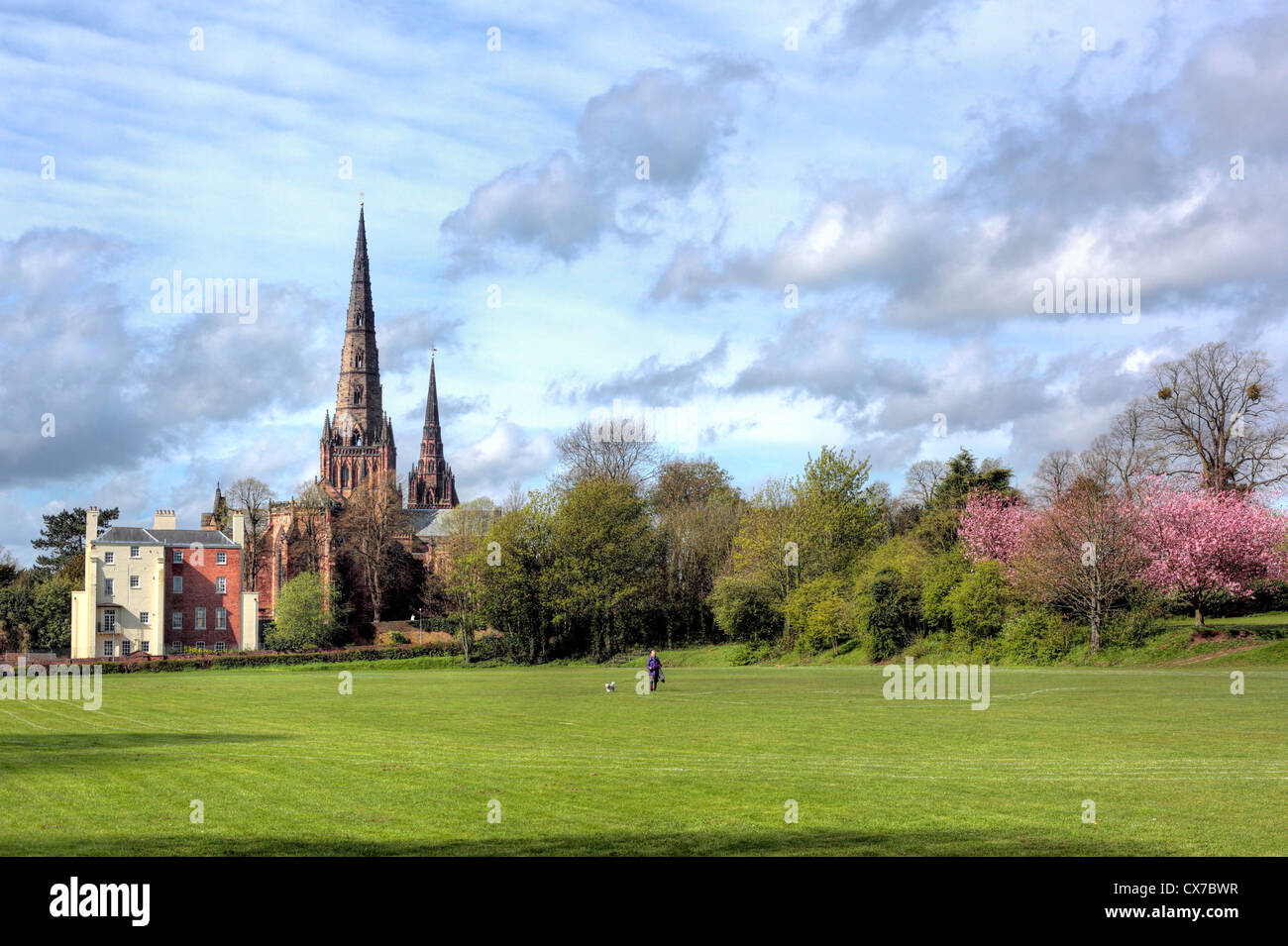 Lichfield Kathedrale, Lichfield, Staffordshire, UK Stockfoto
