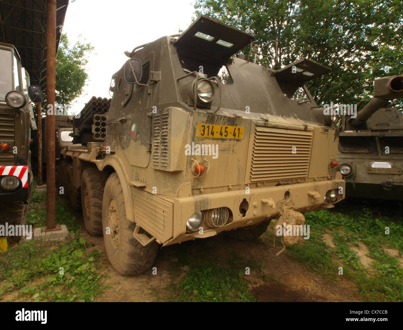 RM-70 verwendet Chassis der Tatra 813 8 x 8 LKW Stockfoto