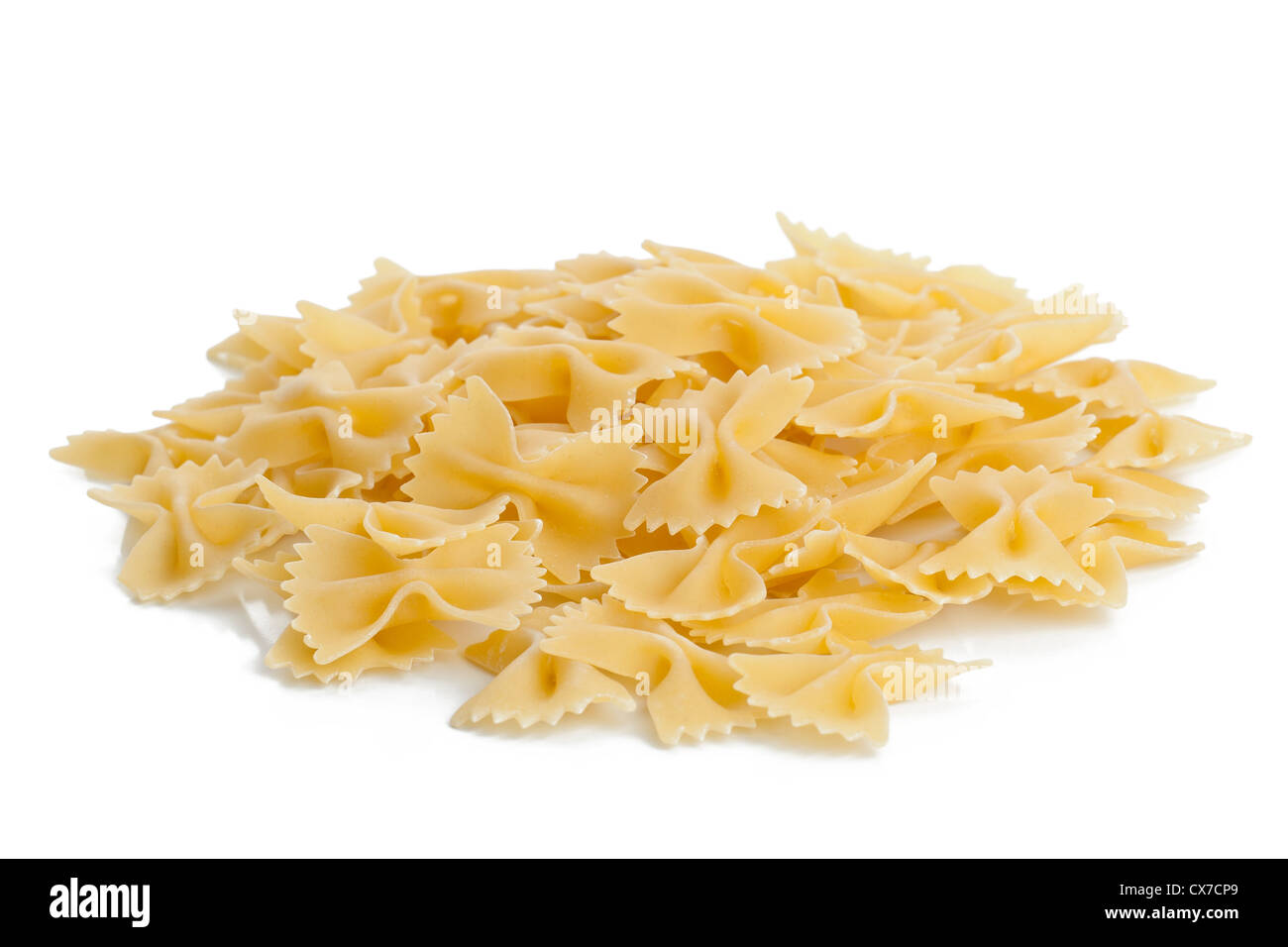 Italienische Pasta - Farfalle oder Farfalle Stockfoto