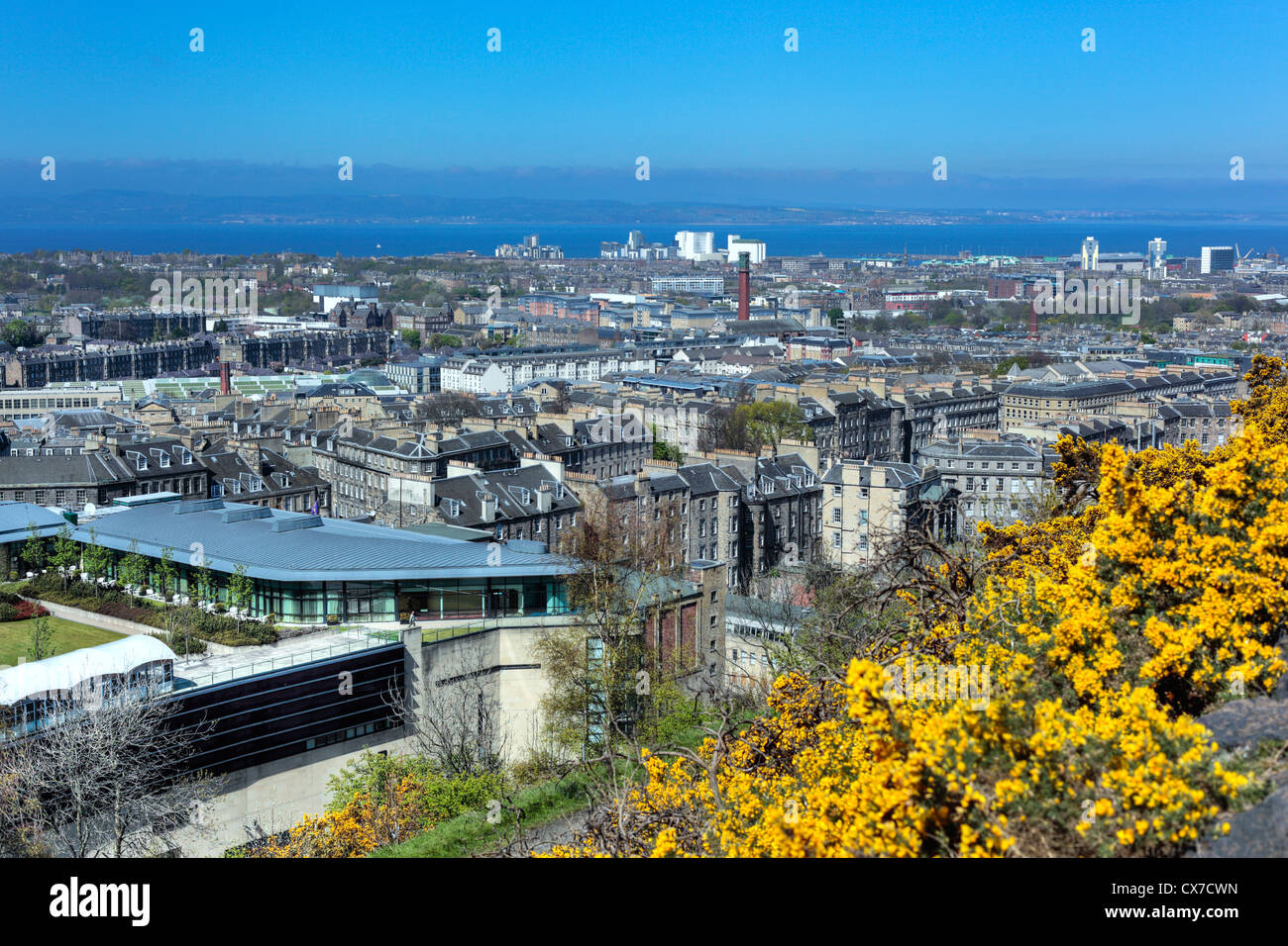Ansicht der Stadt vom Calton Hill, Edinburgh, Scotland, UK Stockfoto