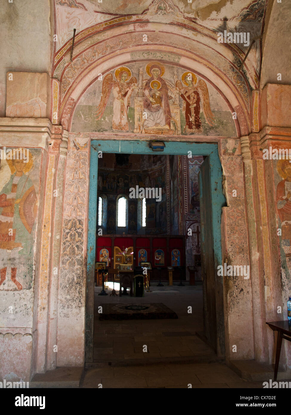 Fresken im Inneren der Jungfrau-Kathedrale im Gelati-Kloster Stockfoto