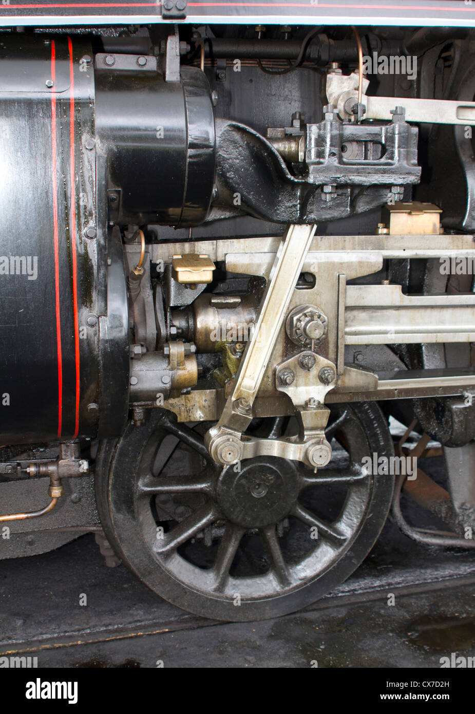 Steam Train Fahrwerk Stockfoto