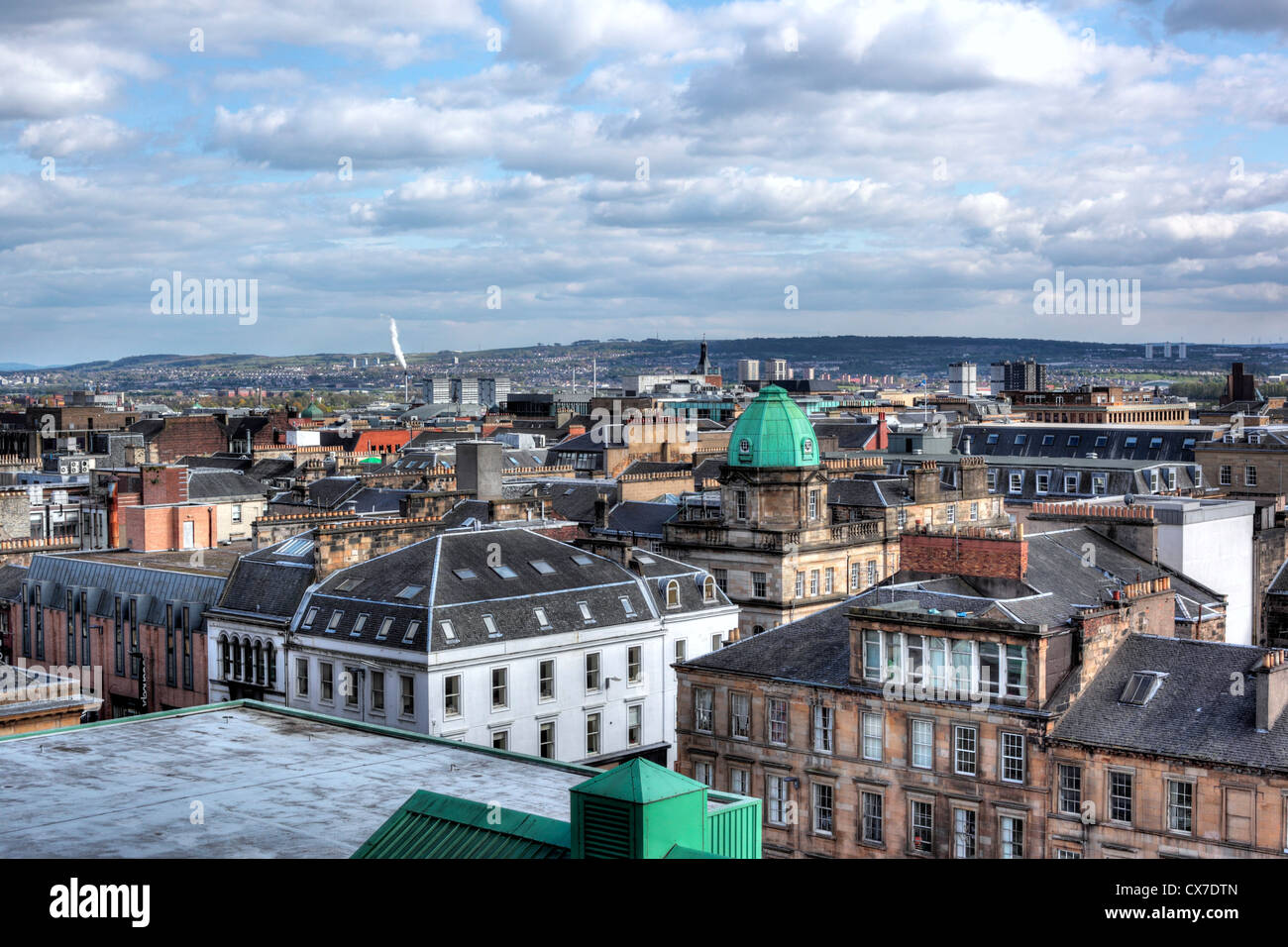 Blick auf die Stadt von Glasgow School of Art, Glasgow, Schottland, UK Stockfoto