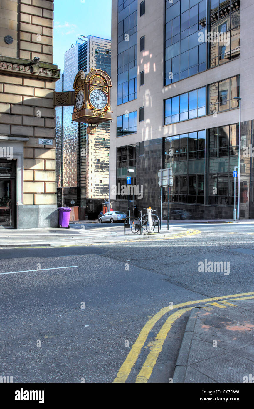 Zeichen der Scottish legal Lebensversicherung Gesellschaft, Bothwell Street, Glasgow, Scotland, UK Stockfoto