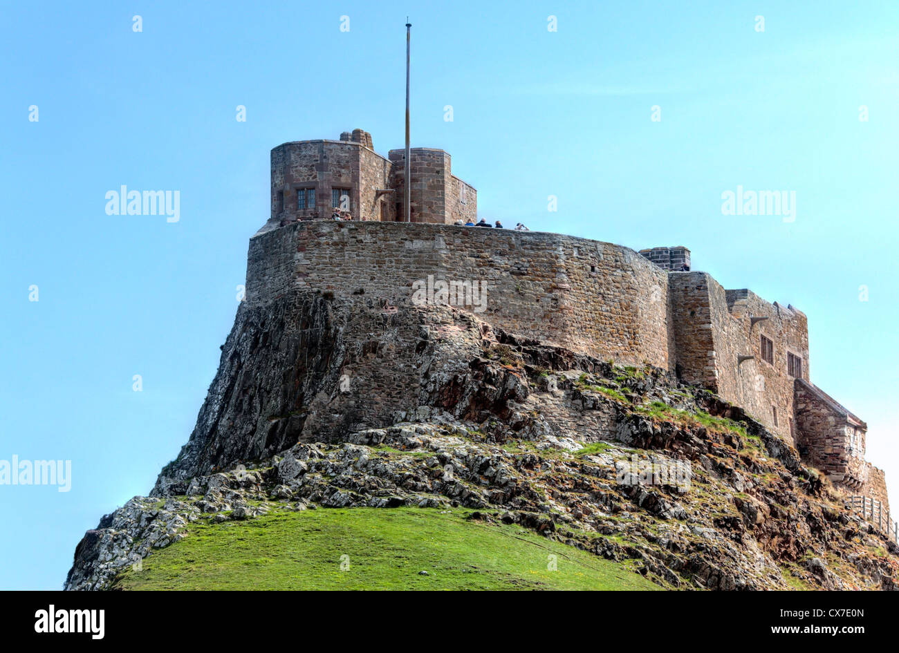 Lindisfarne Schloß, Holy Island, Northumberland, North East England, UK Stockfoto