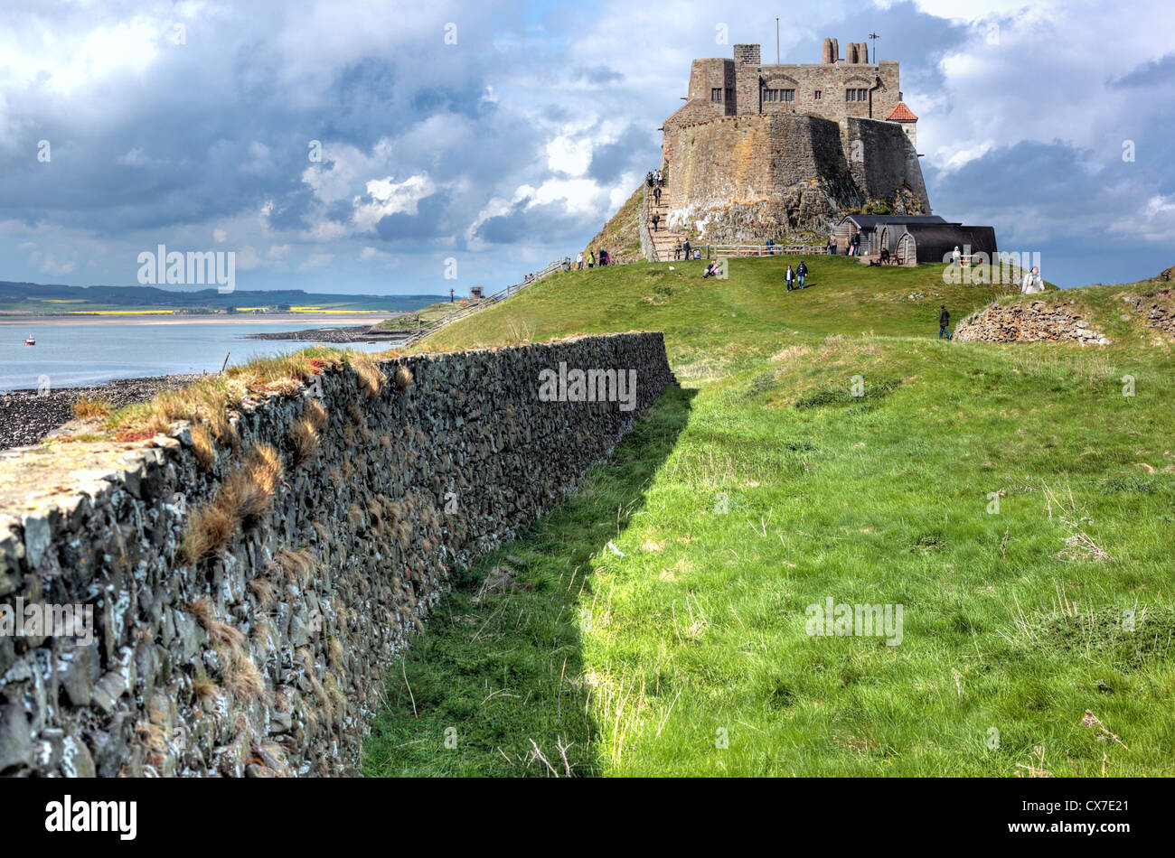 Lindisfarne Schloß, Holy Island, Northumberland, North East England, UK Stockfoto