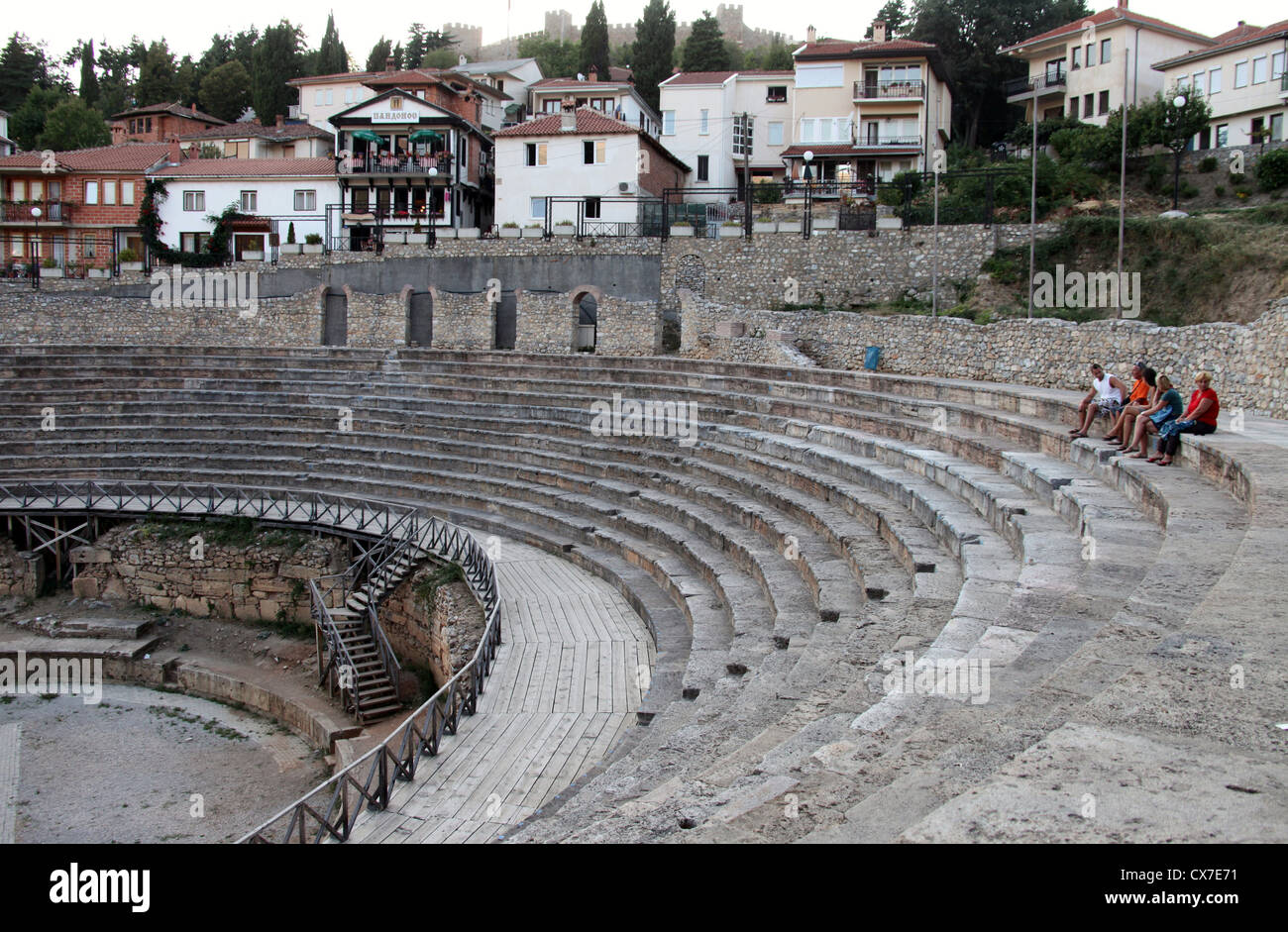 Die alte hellenistische Theater Ohrid in Mazedonien Stockfoto