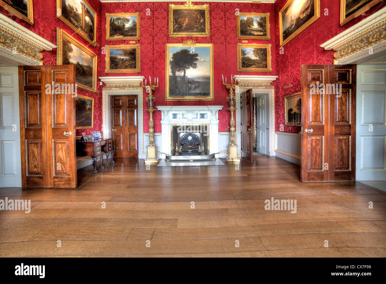 Die Landschaft Zimmer, Holkham Hall, Norfolk, England, Vereinigtes Königreich Stockfoto
