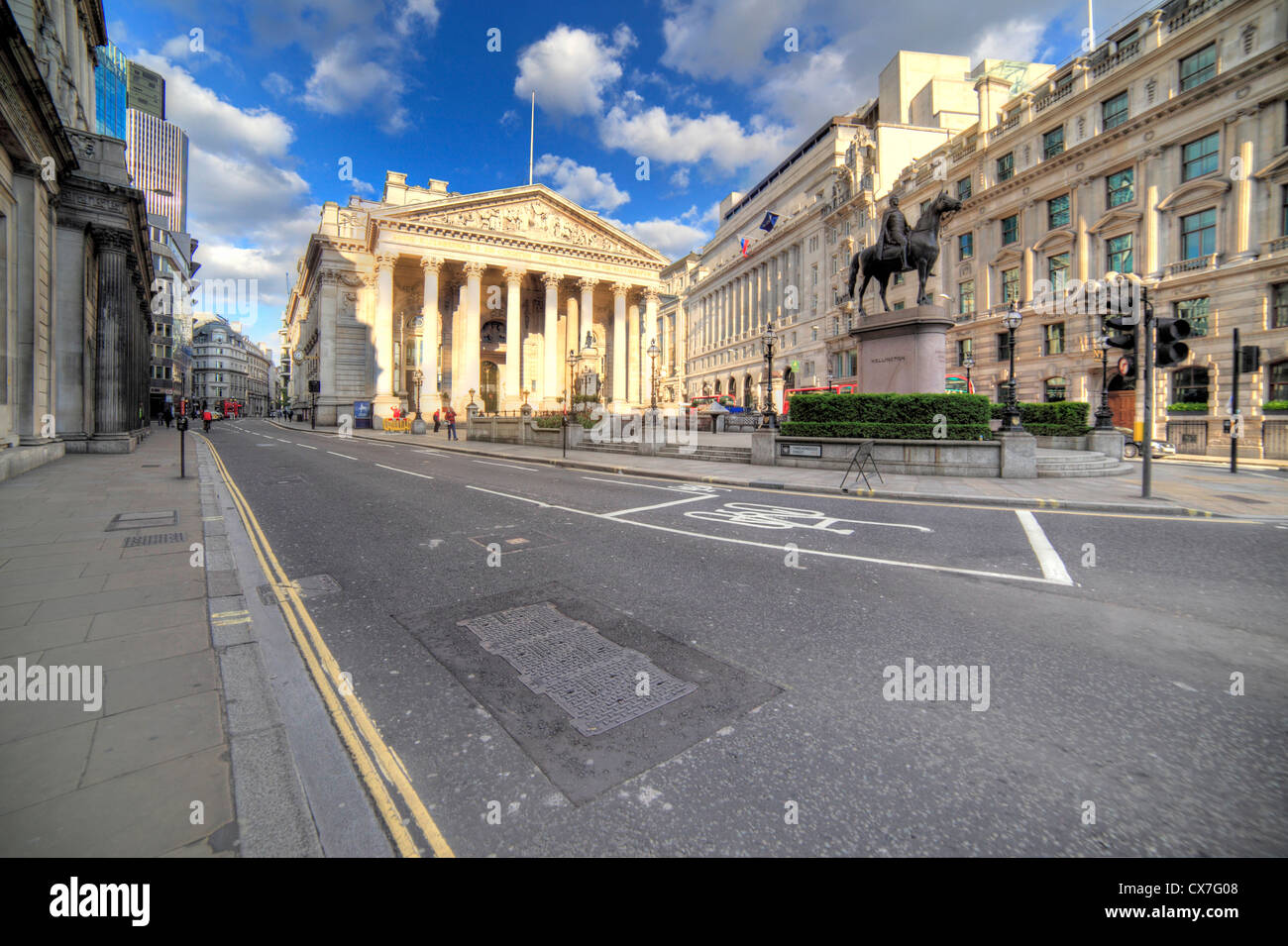 Royal Exchange Building, London, UK Stockfoto