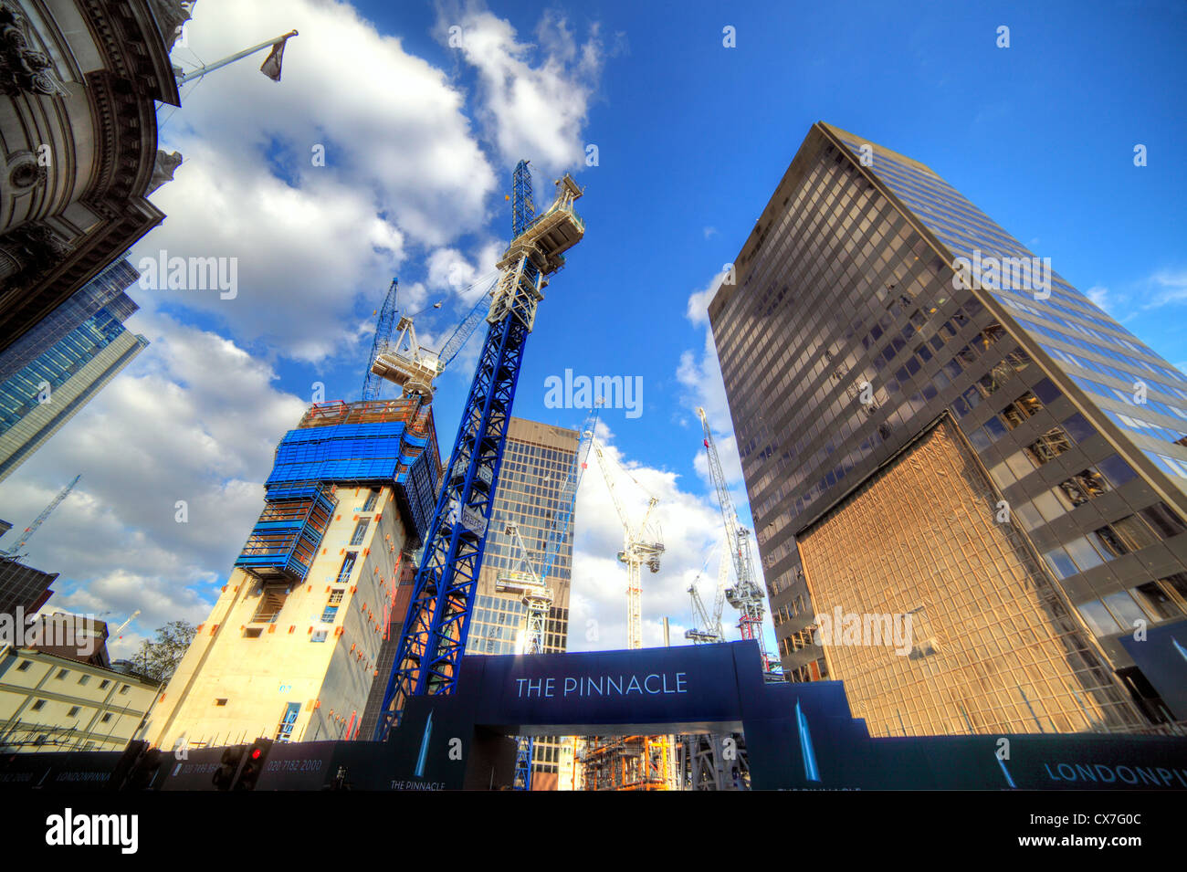 Baustelle des The Pinnacle (Bishopsgate Tower), London, UK Stockfoto