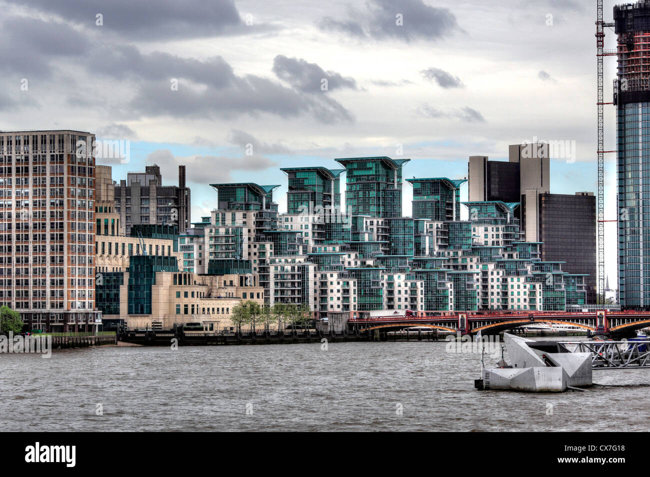 St Georges Wharf Apartments, Nine Elms Vauxhall, London, UK Stockfoto