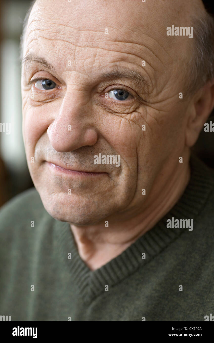 Porträt eines älteren Mannes, Nahaufnahme Stockfoto